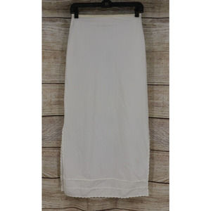 VINTAGE Snip It Womens Midi Slip Skirt Undergarment Size Petite Small White